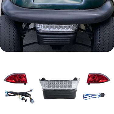 Club Car Precedent 04-08 Golf Cart LED basic Light Kit 12-48 volt showcasing installation components.