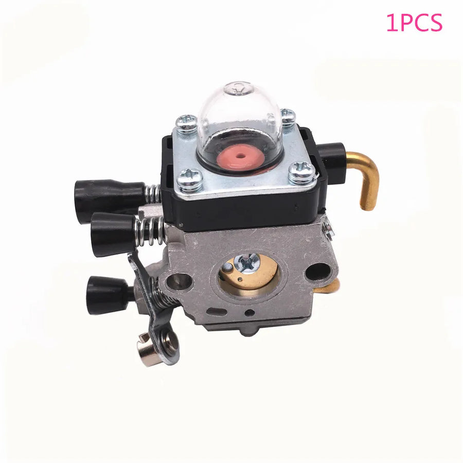 Rainier Parts Stihl grass trimmer carburetor kit for FS38, FS45, FS46, FS55, and KM55 models, easy to install replacement part.