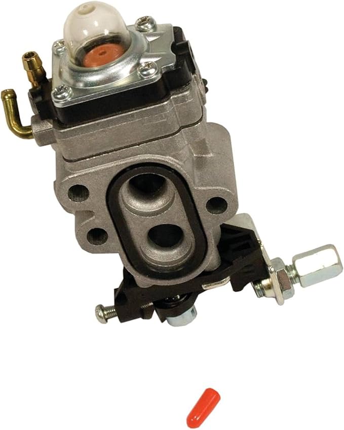 Stens 615-464 replacement carburetor for Walbro WYA-40-1 and Red Max BCZ2500, shown in red with metal components.