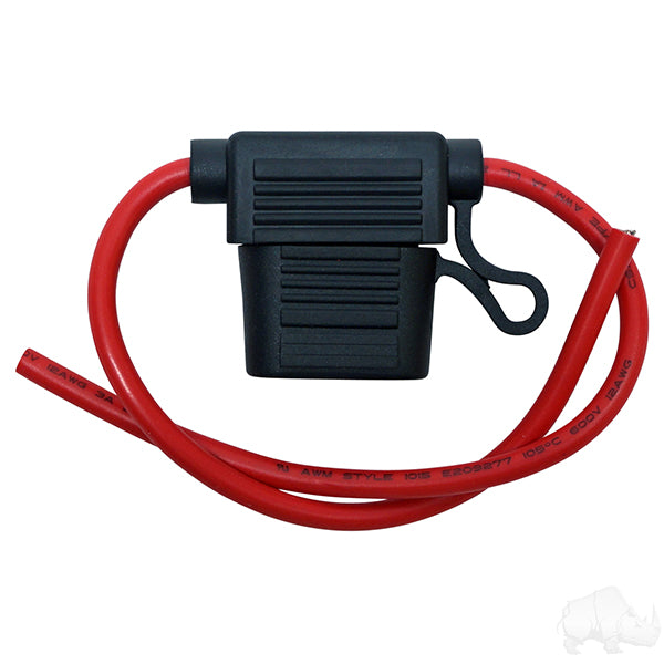 Redhawk blade water tight fuse holder with secure connection and durable design, shown in close-up view.