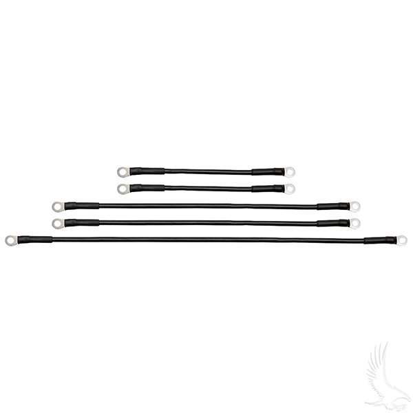 Battery Cable SET, Includes (1) 21" (2) 16" (2) 9" 6 gauge, E-Z-Go Marathon 94 & down