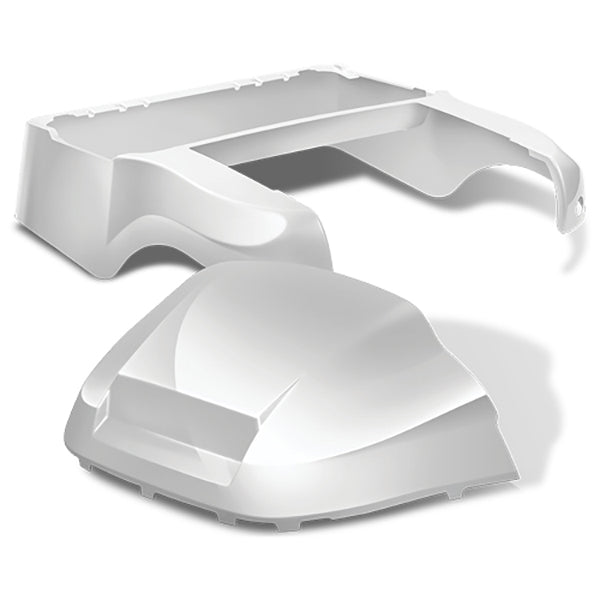 Redhawk DoubleTake Factory Body Kit for Club Car Precedent 04+ in pearl finish, showing sleek, custom-fit exterior panels.