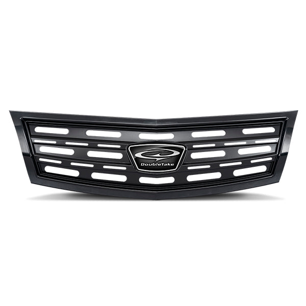 Redhawk DoubleTake grille for Club Car Precedent 04+ in black, slotted design, custom-fit for enhanced style and protection.