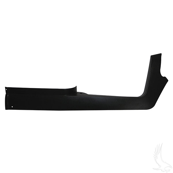 Redhawk passenger side floor mat retainer side panel for Club Car Precedent golf carts (2004-2015).