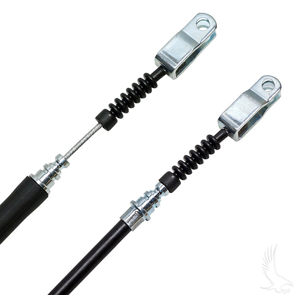 Redhawk brake cable for driver or passenger side, 42-inch length, compatible with Club Car models 1981-1999, showing the cable and fittings.