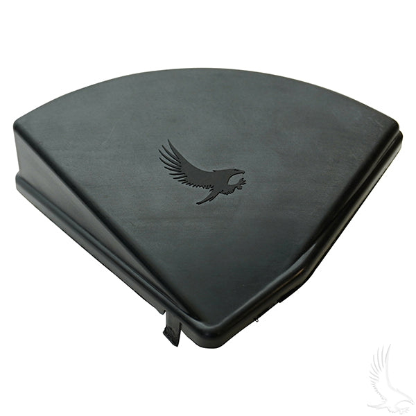 Redhawk V-Glide switch case cover for Club Car DS electric golf carts, compatible with 36V and 48V models, durable black plastic.