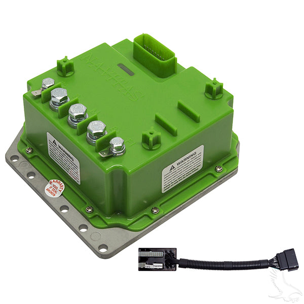 Redhawk Navitas 440A controller for Club Car and Star SEPEX golf carts with wiring and connection ports visible.
