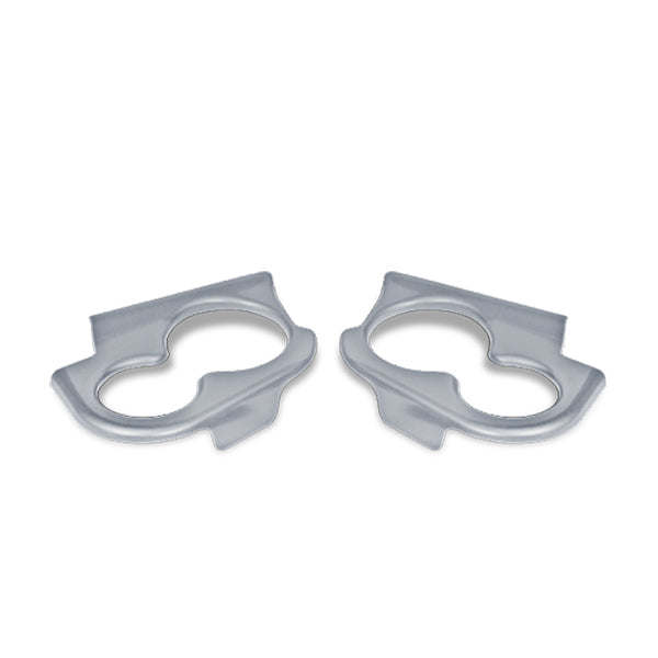 Redhawk DoubleTake Sentry dash cup holder trim set in silver for Club Car Precedent 04+ shown in the image.