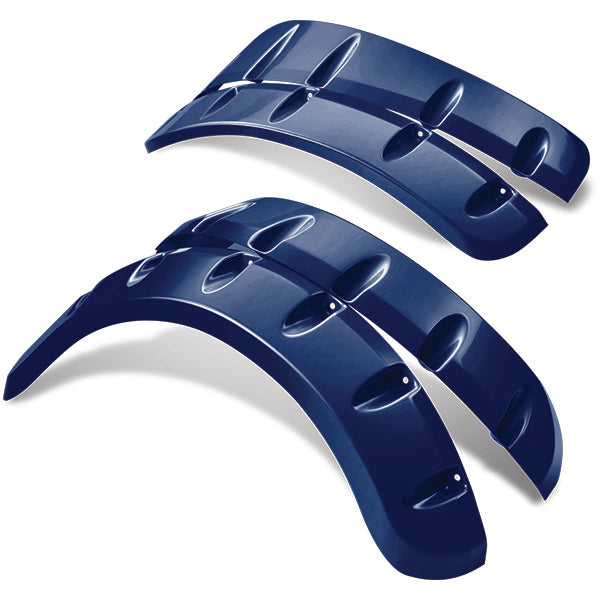 Redhawk DoubleTake Fender Flare set in navy for Phantom Body Club Car Precedent 04+ installed on a golf cart.