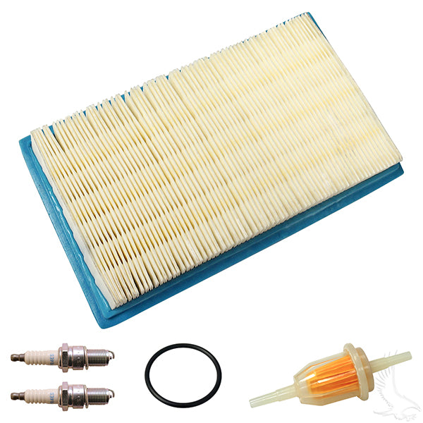 Redhawk Tune Up Kit for E-Z-Go 4 Cycle Gas golf carts, includes essential parts for 1991-1994 models without oil filter.
