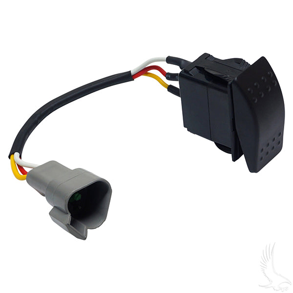 Redhawk Yamaha Drive2 Forward/Reverse Switch for Drive 06+ and G22 golf carts, showing the switch component with wiring.