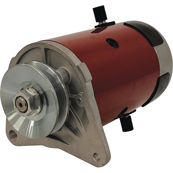 Redhawk starter generator for E-Z-Go 4-cycle gas golf carts, model MOT-3003_1_l, showcasing the engine component.