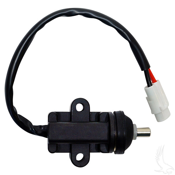 Redhawk stop switch for Yamaha Drive2 G14-G22 gas and electric golf carts, mounted on the control panel.