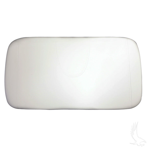 White seat bottom assembly for Club Car Tempo and Precedent golf carts, by Redhawk, shown in the product image.