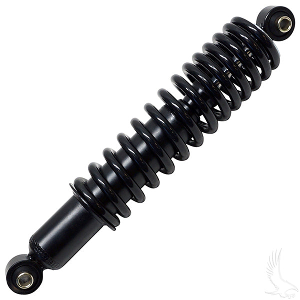 Redhawk rear shock absorber for Yamaha G14-G22 models 1995-2002, showing the black coil spring and mounting points.