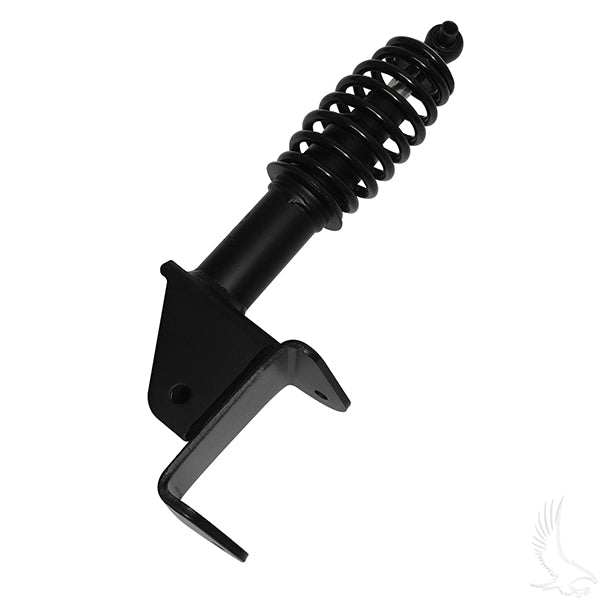 Front driver side shock absorber for Yamaha G22 golf cart by Redhawk, showing the metal coil and mounting components.