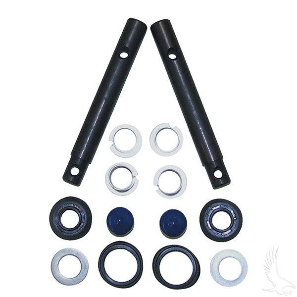 Redhawk King Pin & Bushing Kit for Yamaha G2-G19 golf carts, includes replacement parts for steering and suspension.