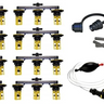 Flow-Rite Pro-Fill battery watering kit for golf carts with pump, compatible with 12V and 6V batteries, used for easy watering.