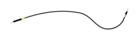 John Deere AM136944 park brake cable for lawn equipment, showing the replacement part with cable and connectors.