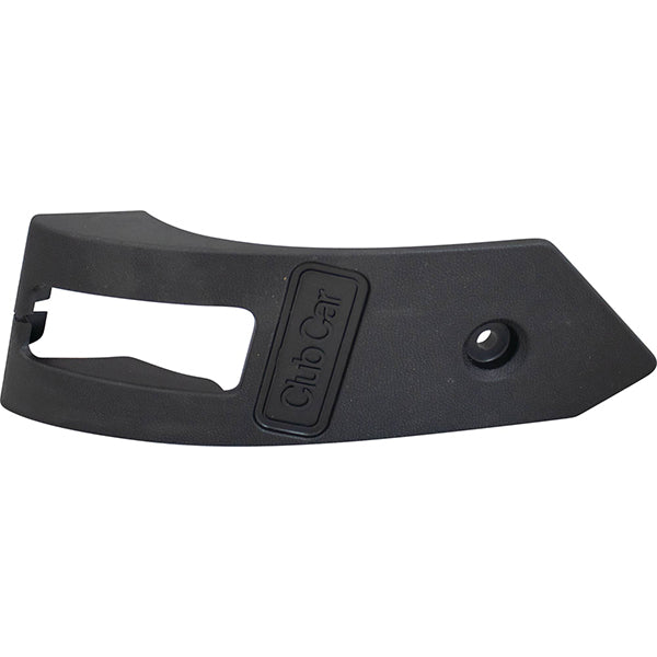 Redhawk driver side strut cover for Club Car Tempo golf cart, shown in black with textured surface.