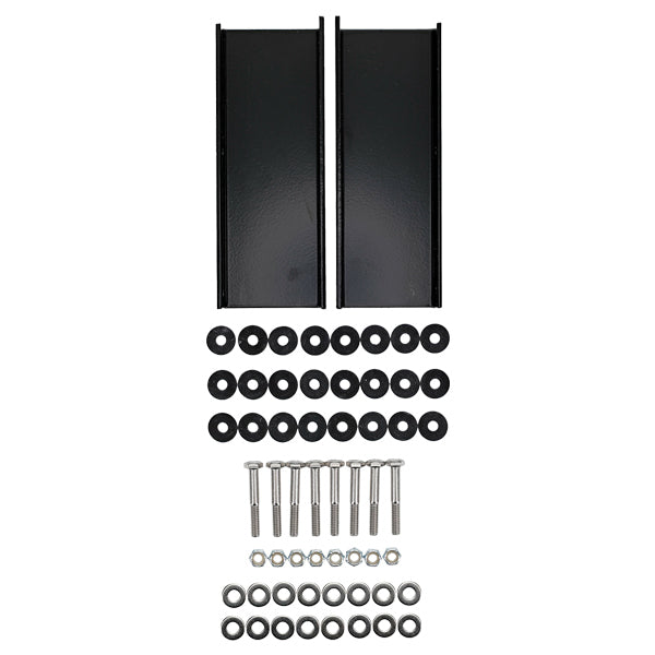 Redhawk DoubleTake top front mounting brackets for Kwick-Track and Club Car Precedent golf carts, shown on a white background.