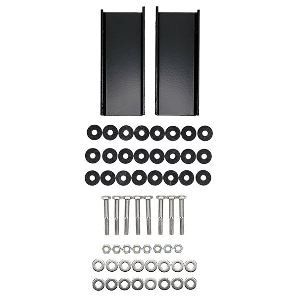 Redhawk DoubleTake top front mounting brackets for Kwick-Track and Yamaha Drive golf cart tracks, shown in the image.