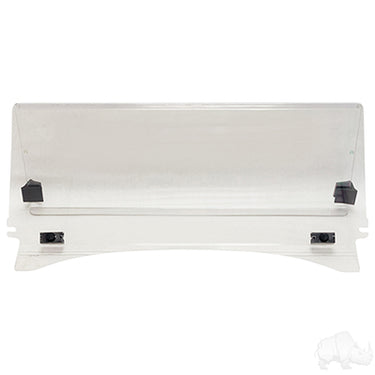 Red Hawk Windshield For Club Car Tempo Onward Precedent Two Piece Impact Modified Clear Enhanced Visibility For Golfers - Rainier Parts