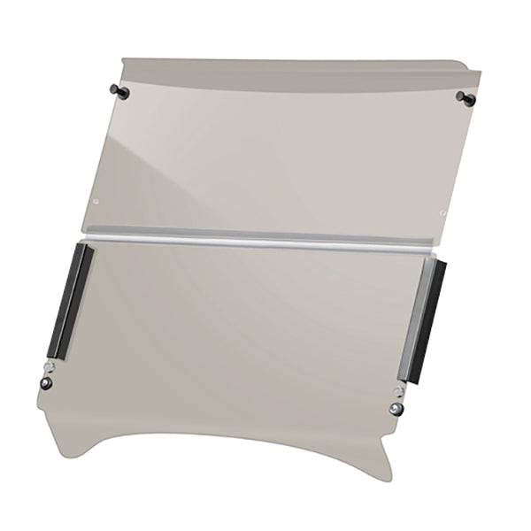 Redhawk DoubleTake acrylic windshield with magnetic catch on tinted glass for Club Car Precedent 04+ golf cart, factory body style.