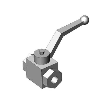 AERWAY 10019410 Hydraulic Valve, 3/8 SAE Ball, 2-Way with Handle - Rainier Parts