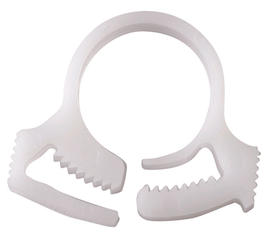 Battery Watering Technologies crimp hose clamp securing battery hoses and tubing for leak-free, durable connections in battery watering kits.