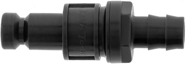 Battery Watering Technologies 09GRM1 male connector for 3/8 inch batteries, grey plastic, used for maintenance and improved performance.