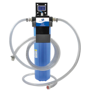 Battery Watering Technologies PW-1800 deionizer water kit with DC light for optimal battery maintenance, shown with deionizer unit and accessories.