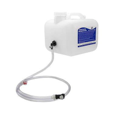 Battery Watering Technologies NT2212GFR 2.5-gallon gravity feed tank with flow indicator and FlowRite connector for battery maintenance.