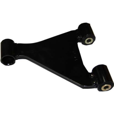 E-Z-GO RXV A-Arm OEM 608089S for golf carts, showing the black metal A-arm part with mounting points and ball joints.