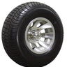 E-Z-GO OEM Daytona tire assembly 205/65-10, 4-ply load rated, ready to install on golf carts, with tire and wheel components visible.