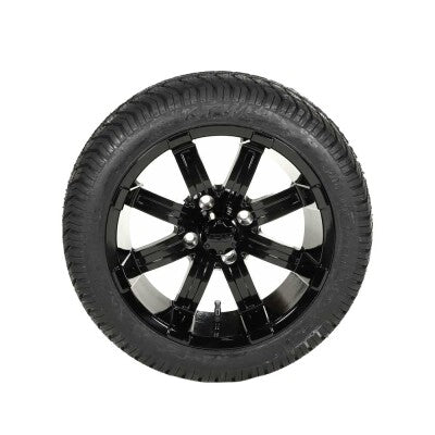 EZ-GO Tire Assembly 205/40/14 Low Profile Spartan Black Gloss OEM 662374K07 For Golf Carts