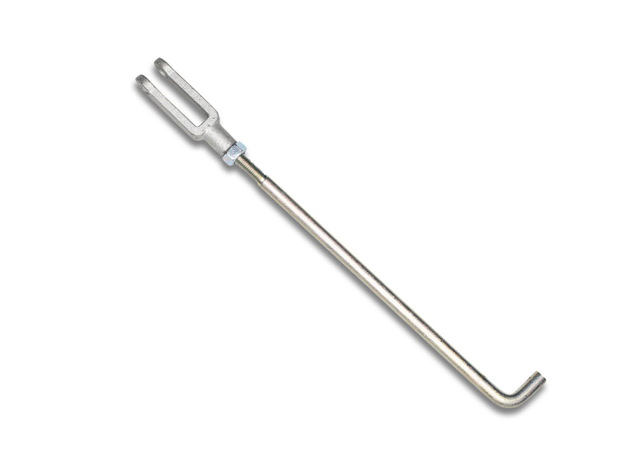 E-Z-GO OEM actuator linkage assembly for golf carts, showing the replacement linkage part with mounting points and metal components.