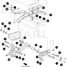 E-Z-GO front axle assembly OEM 629652 for golf carts, high-quality replacement part with precision alignment features.