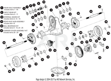 OEM EZ-GO Rear Axle Hub Assembly 668132 For Golf Carts - Rainier Parts