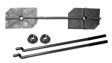 E-Z-GO OEM Battery Hold Down Package for golf carts, durable battery retainer with easy installation to secure batteries.