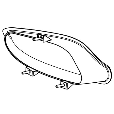 E-Z-GO OEM Bezel Headlamp LH replacement part for golf carts, weather-resistant and durable front end accessory.