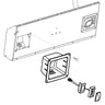 E-Z-GO OEM right-hand bezel assembly for golf cart dash, high-quality replacement interior upgrade part.