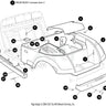 E-Z-GO OEM Jac Orange body assembly for golf carts, showroom ready exterior, part 625272G079, durable golf cart replacement.