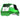 E-Z-GO OEM Monster Green body assembly for golf carts, without lights, part number PN 12345, shown on a golf cart.