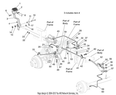 Brake Line Axle LH OEM 600470 Direct Fit For E-Z-GO Titan 2005 Golf Cart Replacement Part OEM - Rainier Parts