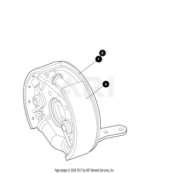 Brake Assembly OEM E-Z-GO Left Hand Service 7 by 1.75 Inches Direct Fit For Golf Carts 644398 - Rainier Parts