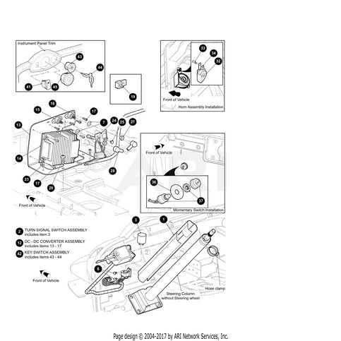 E-Z-GO OEM DC DC converter mounting bracket for RXV golf carts, genuine E-Z-GO BRKT product with sturdy metal construction.