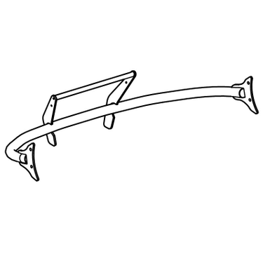 E-Z-GO OEM brush guard for golf cart cab-mounted front end protection, durable heavy-duty steel construction.