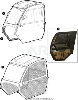 E-Z-GO OEM Utility Cab Kit 652855 Weather Enclosure Premium Grade For Golf Carts - Rainier Parts