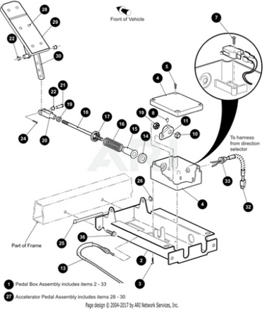 E-Z-GO OEM Cam Microswitch 72716G01 for golf carts, premium replacement part, showing the small, black cam component.